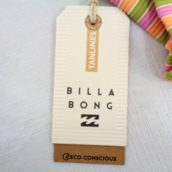 BILLABONG Bikini Set Top & Bottom Stripe NWT size Medium - Picture 2 of 8